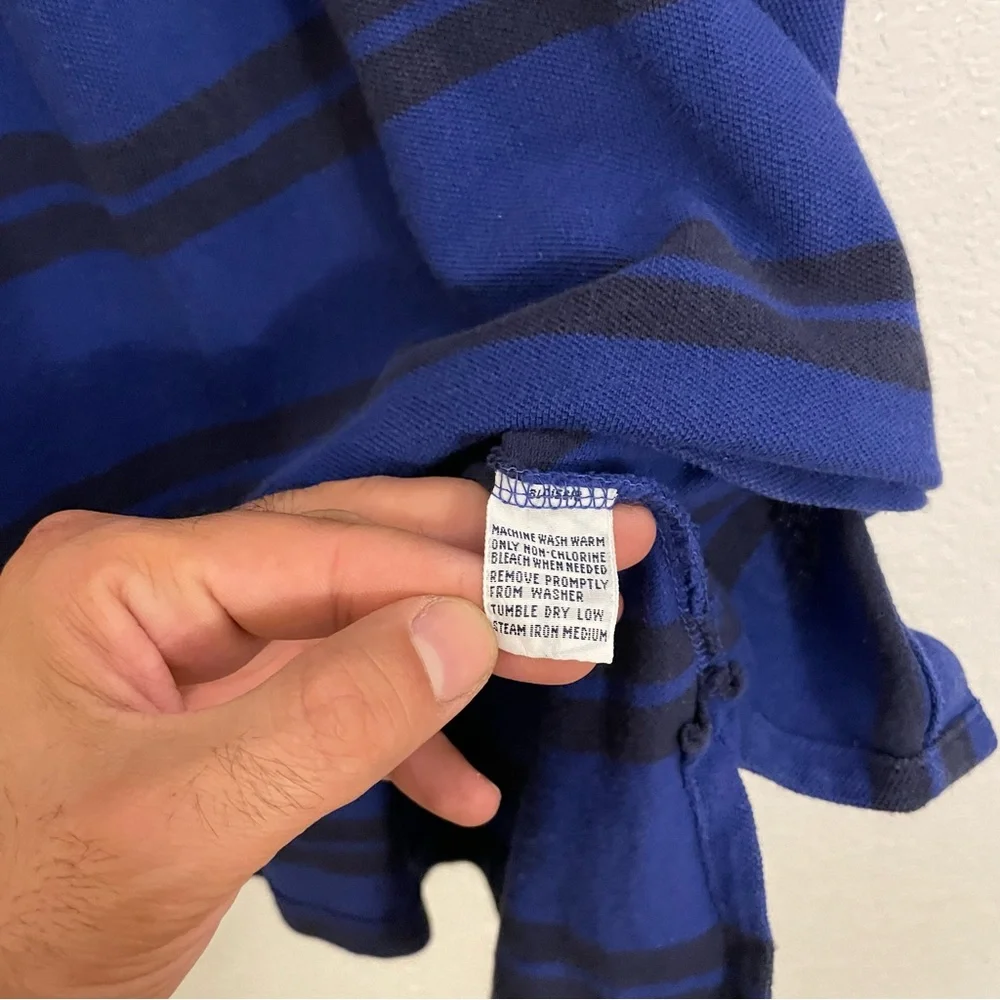 Polo by Ralph Lauren Men's Blue Striped Shirt XXL